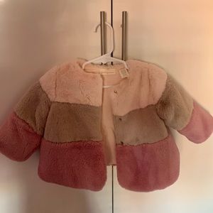 Faux fur baby coat